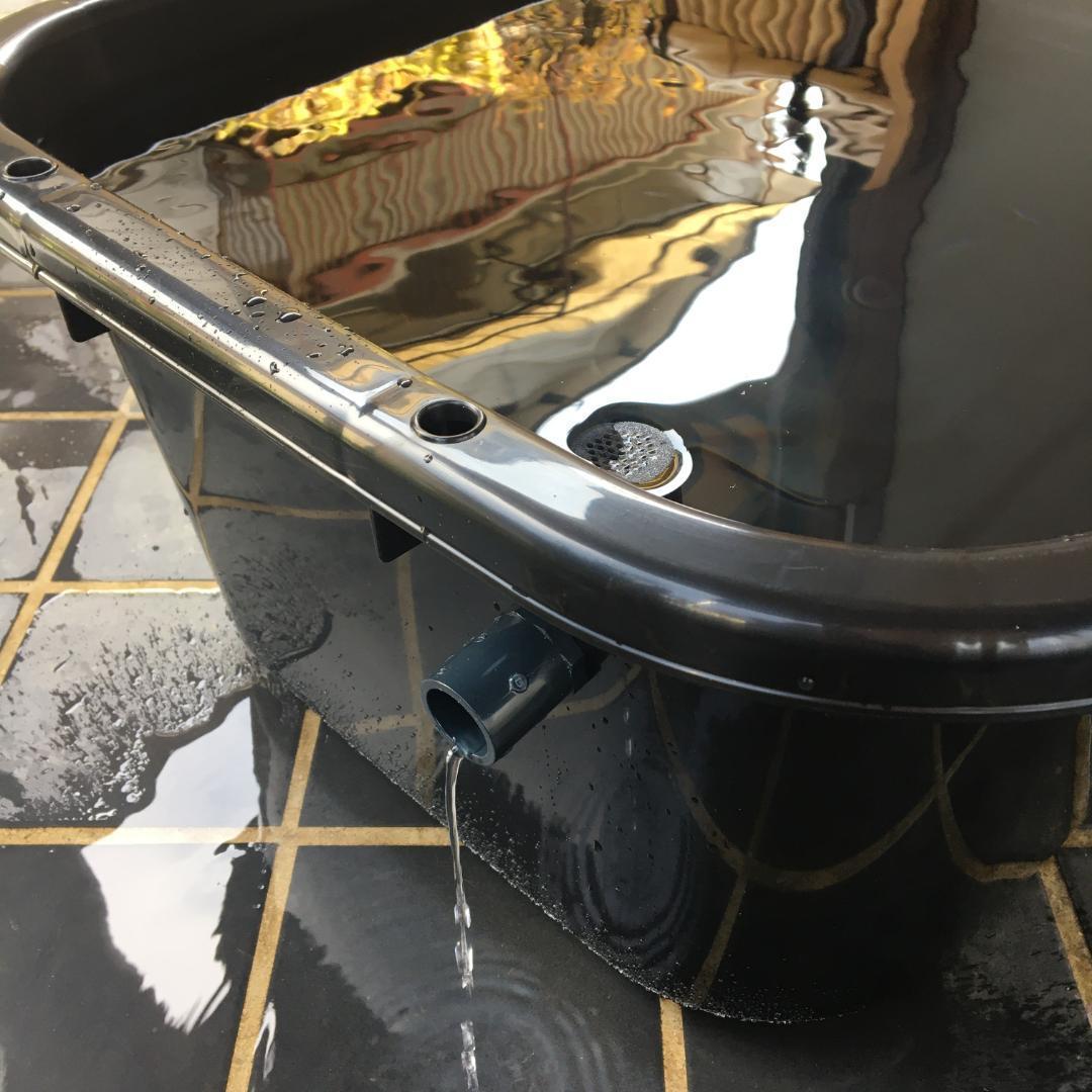 メダカ飼育ケース 120㍑x1個 黒/濃緑指定可 オーバーフロー付 金魚飼育容器