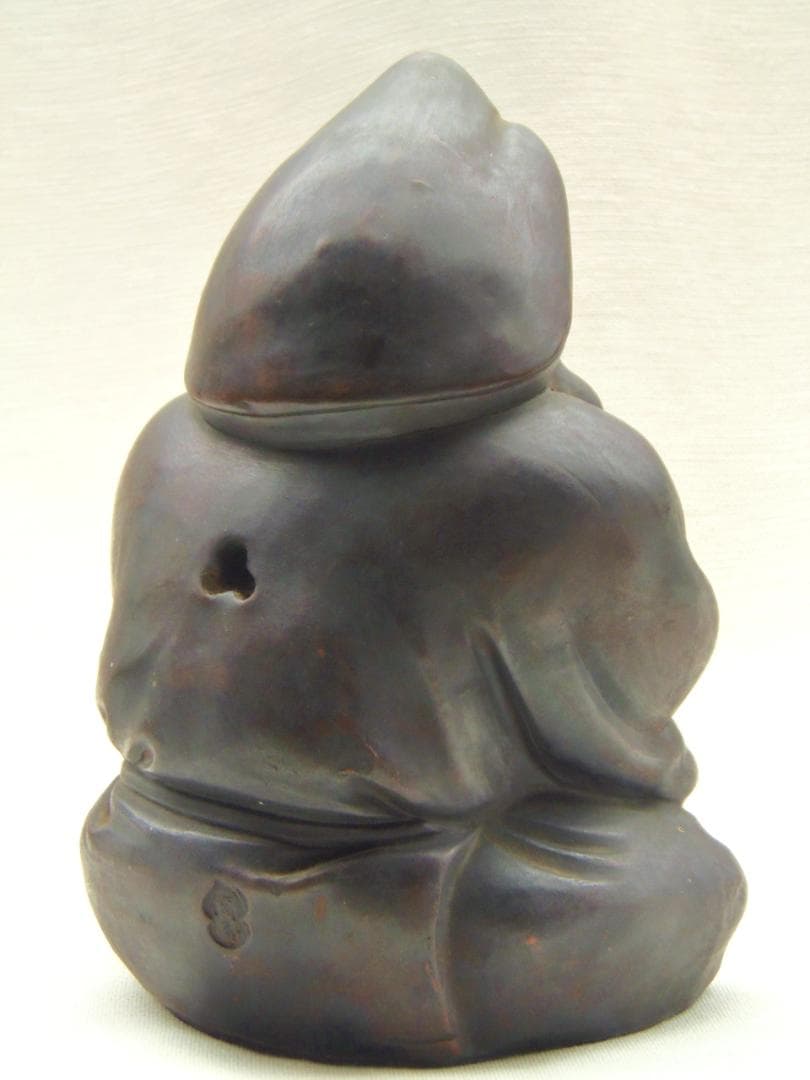 古備前 七福神 座大黒天 大黒様 置物 珍品 レア古備前・レア備前焼 骨董品