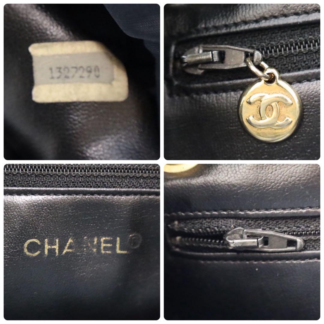 シャネル マトラッセ チェーンショルダーバッグ ラムスキン ブラック