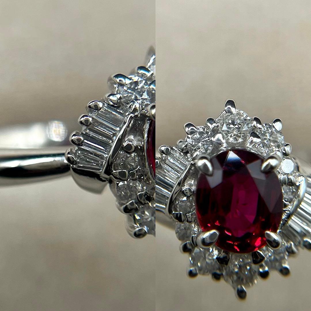 専用JL197★高級 ルビー0.73ct ダイヤモンド プラチナ リング ソ付