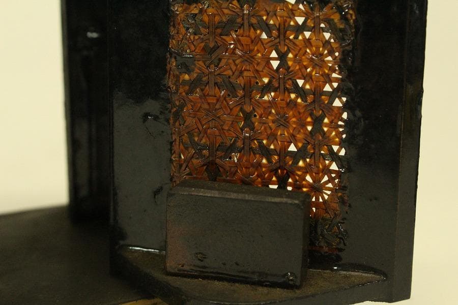 螺鈿蓋物 窓網代 花鳥蒔絵 四方 煙草具 二件(A742)