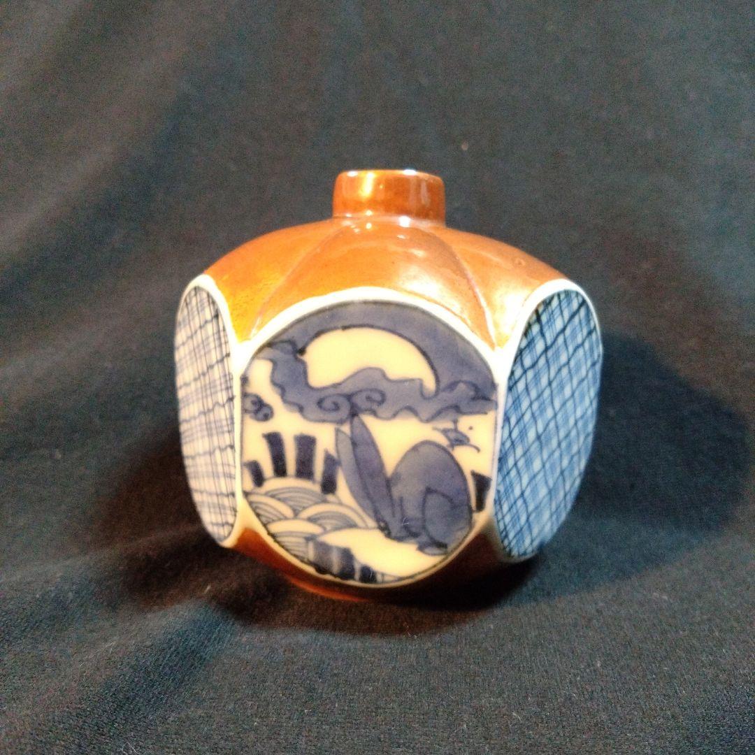 古伊万里錆釉兎文小壺