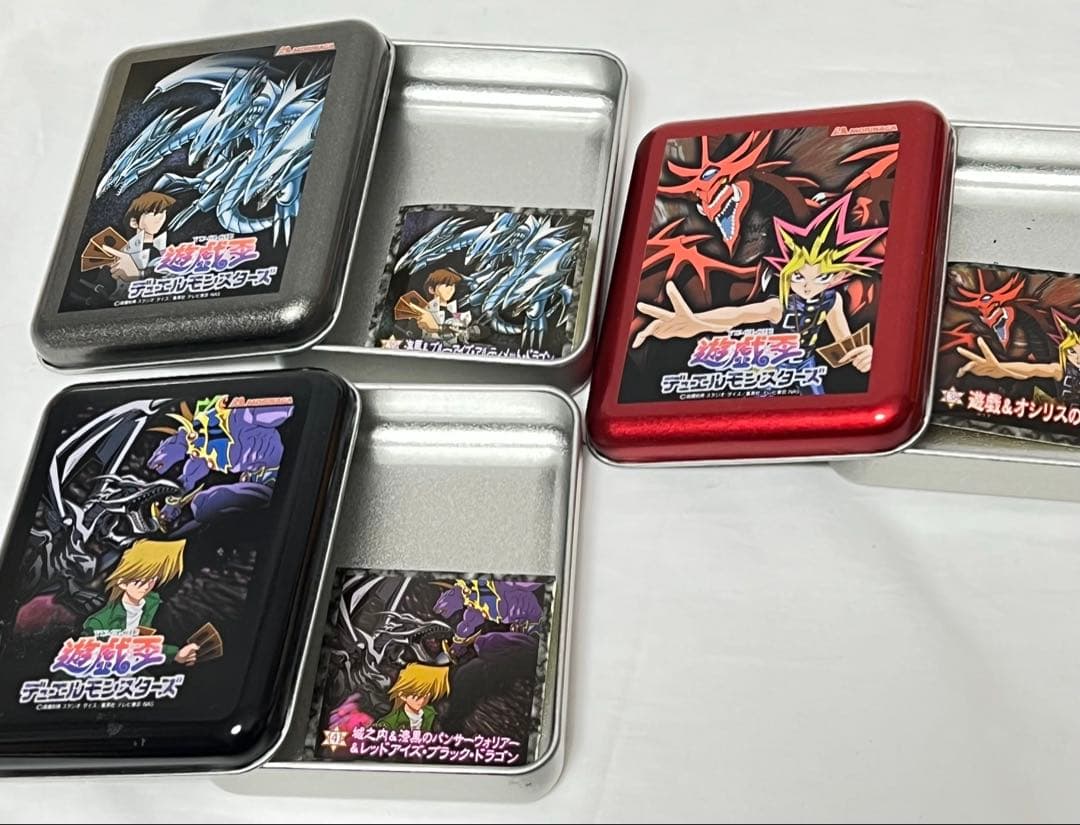 匿名配送/希少 遊戯王 森永製菓 缶チョコ 各シール入り