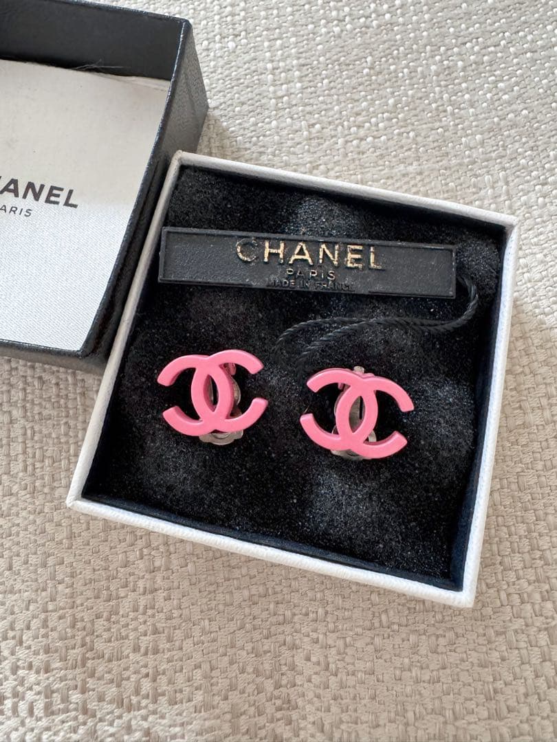 CHANEL シャネル イヤリング ピンクココマーク 04C