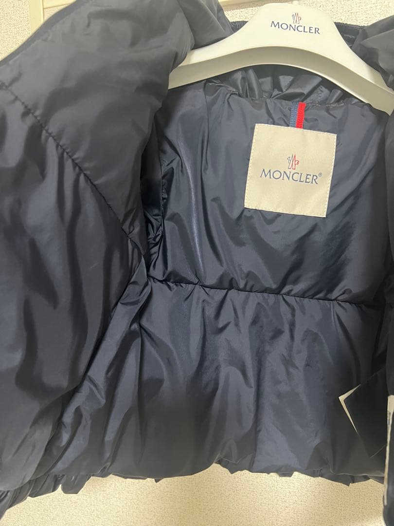 モンクレール フリル付きダウンジャケット 80cm ネイビー