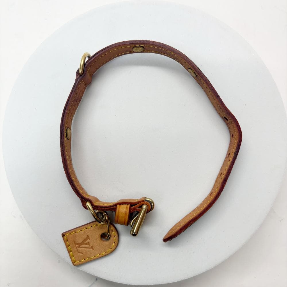 ルイヴィトン ペット首輪 モノグラム M58072 小型犬 猫 レザー