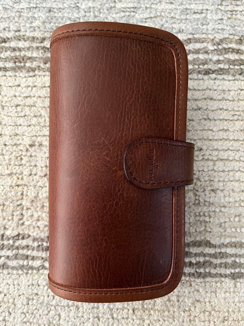 インダストリア　オムレット　６本差し　ペンケース　ダークブラウン