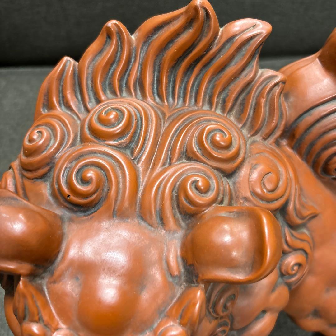 【玉乗り獅子】＊狛犬 陶器 縁起物 唐獅子 床の間飾り 骨董 美術品 伝統工芸