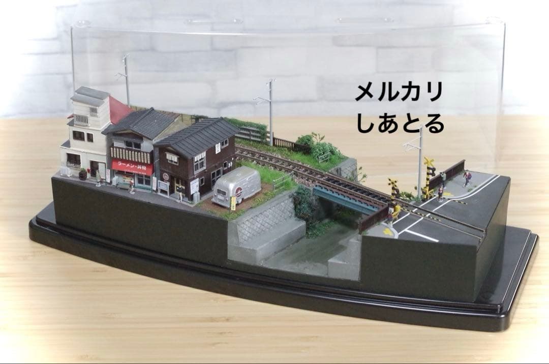 江ノ電 七里ヶ浜 行合川鉄橋 鉄道ジオラマ展示台 Nゲージ 鉄道模型 ジオコレ
