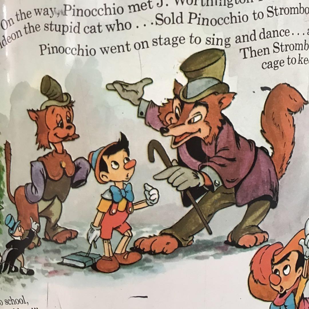 ピノキオ W.D.P. ビンテージ ブリキ缶 BIGサイズ ディズニー