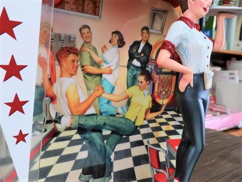 ★コカコーラ アメリカンダイナーウェートレス 50s フィギュア ＆ プレート