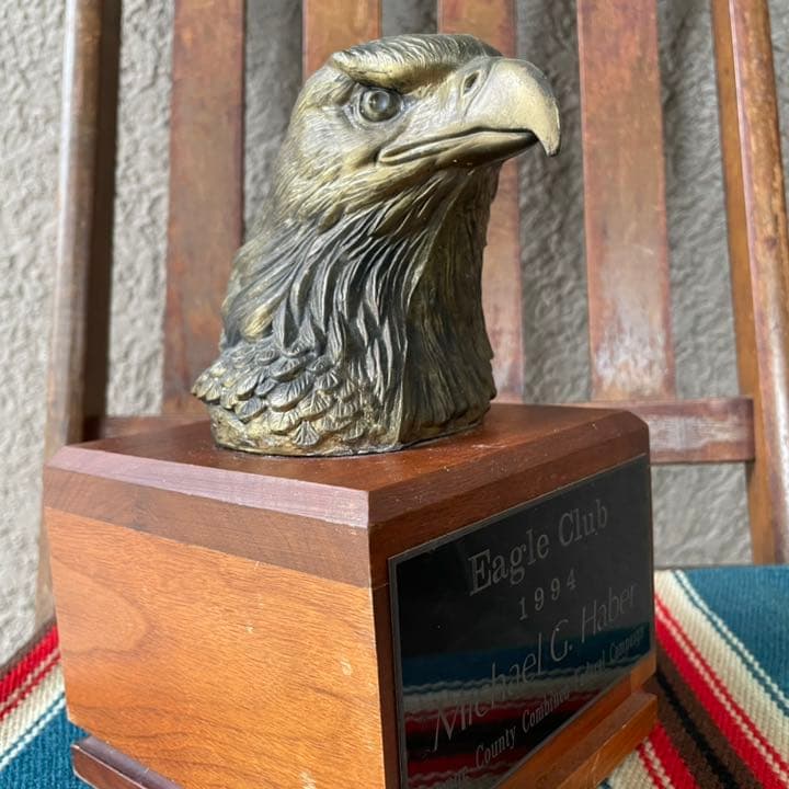 貴重！アメリカヴィンテージ　カリフォルニア西海岸イーグル鷹の置物アンティーク