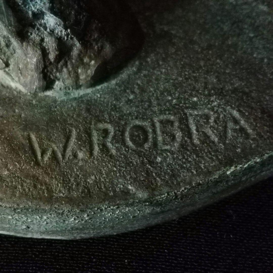 超レア逸品　枝に止まった3羽のスズメ　ブロンズ　W.ROBRA作　アールヌーボー