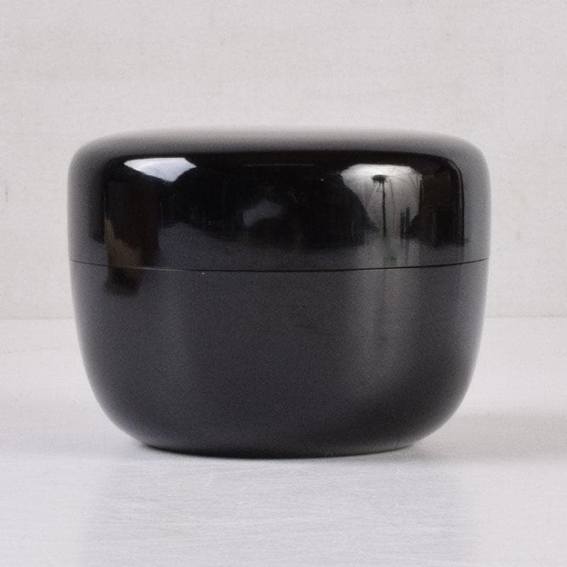 茶道具　黒漆　平棗　伊藤春宗造　共箱　V　8410