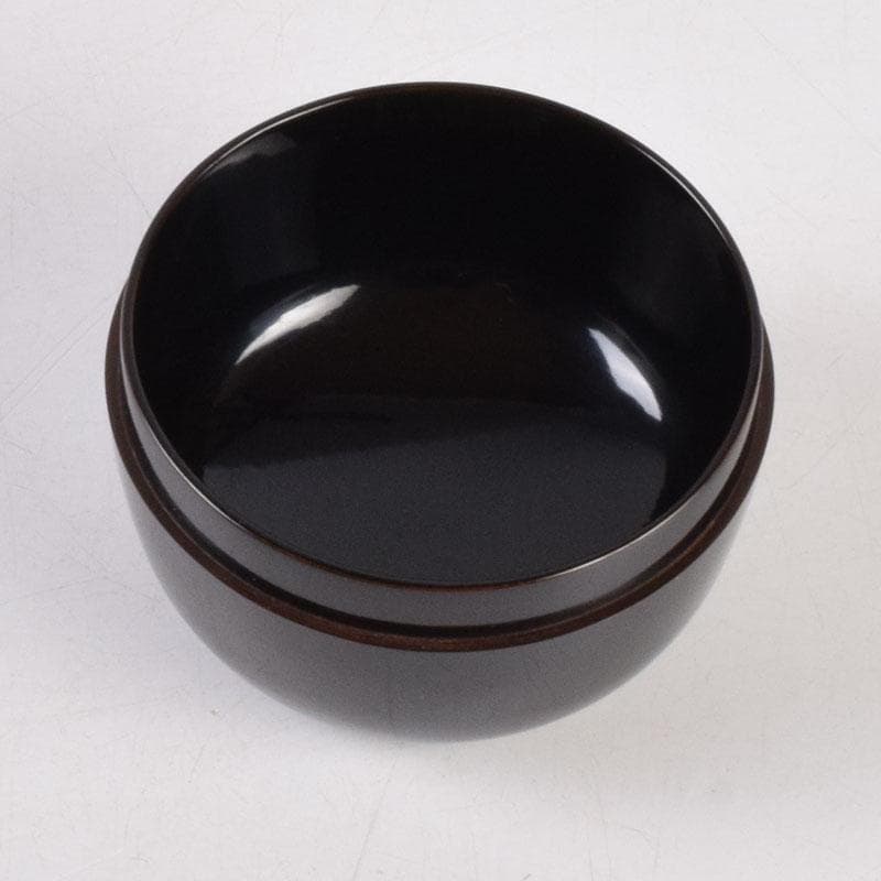 茶道具　黒漆　平棗　伊藤春宗造　共箱　V　8410