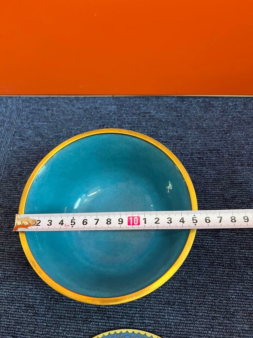 1210 中国美術　景泰藍　七宝　琺瑯　鉢　時代物