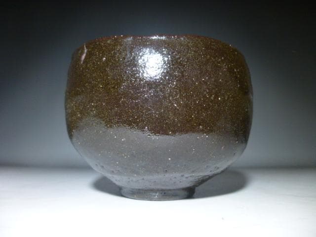 楽吉左衛門　三代　道入　黒茶碗／のんこう／表千家九代　了々斎極め箱／仕覆