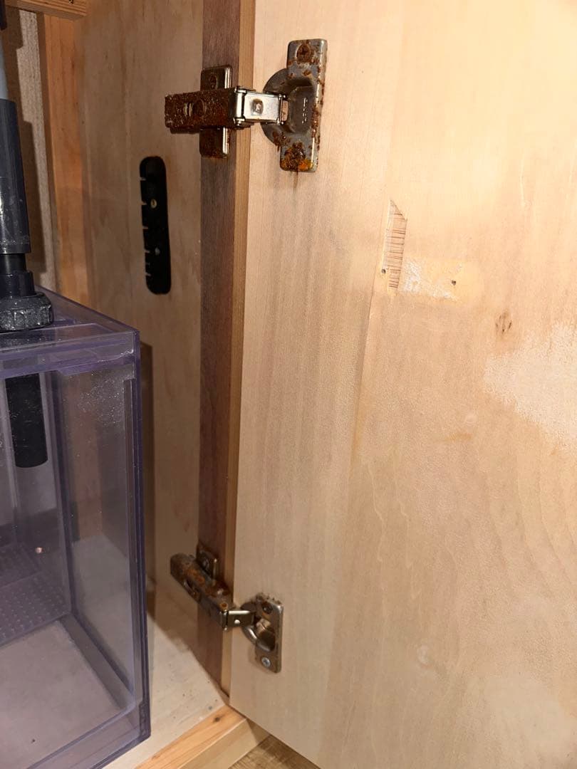 オーバーフローガラス水槽 +キャビネット クロミス製30×30×45