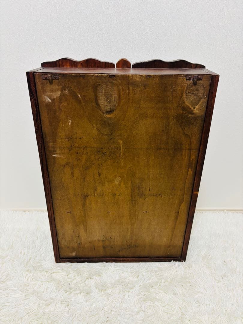 ★希少★ピエロ アンティーク調 木製飾り棚 ウォールキャビネット ウォールラック