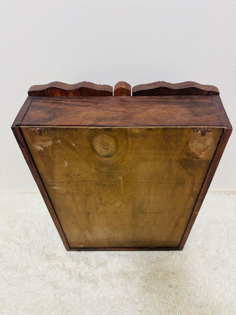 ★希少★ピエロ アンティーク調 木製飾り棚 ウォールキャビネット ウォールラック