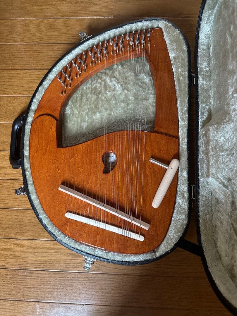 【美品】SANSO30弦ハープ（ライアー）本体ハードケース付き