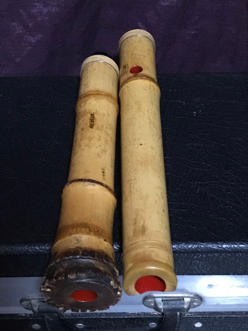 ⭐️尺八 都山流 精華銘(2印) 銀縁歌口　銀三線継 約51センチ