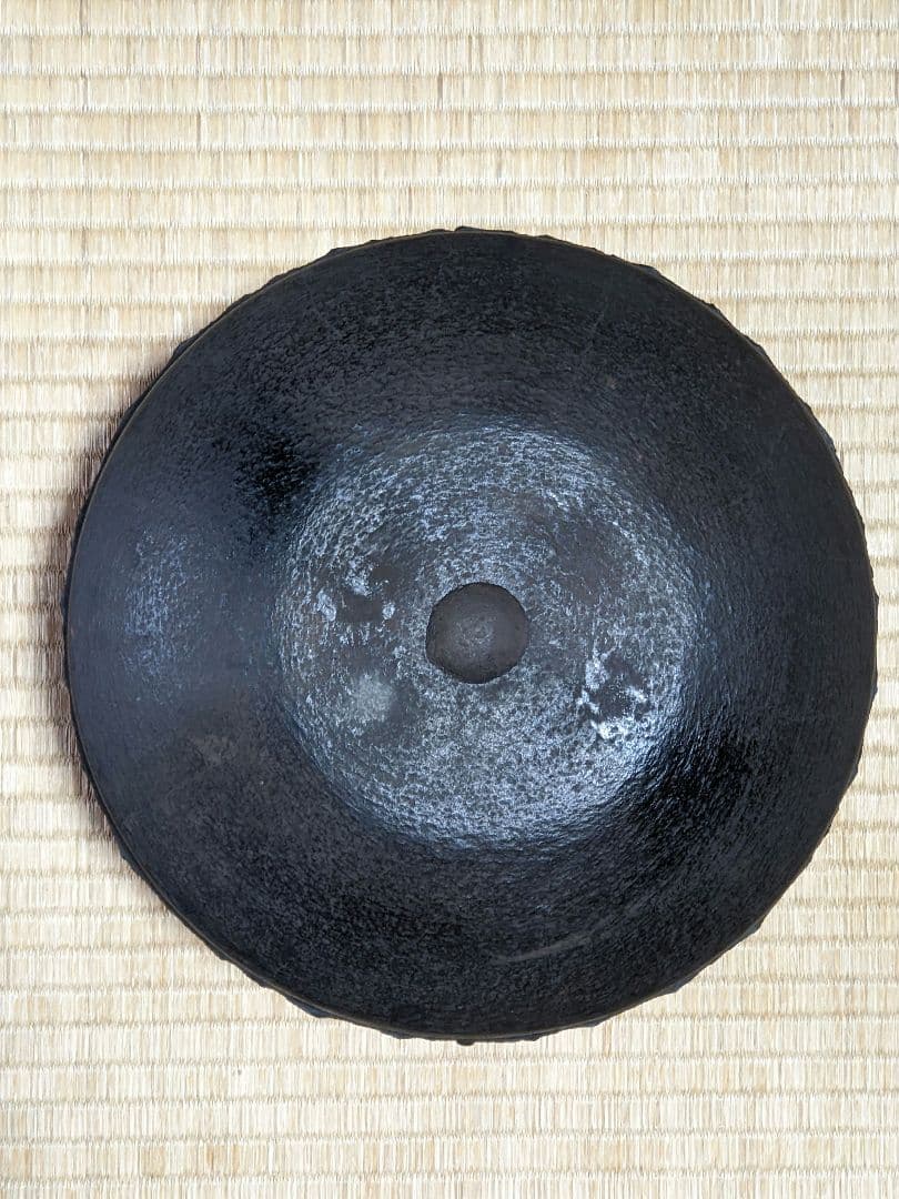 ♦茶釜 浪速の釜師 橋本辰敏作 鷺地紋 阿弥陀釜 共箱 茶道具 金属工芸 骨董品