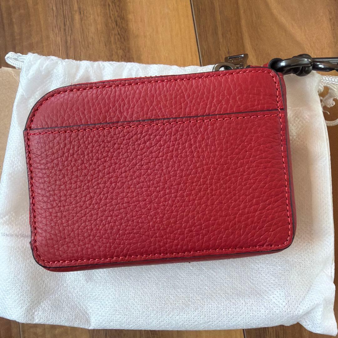 COACH レザー ケース レッド
