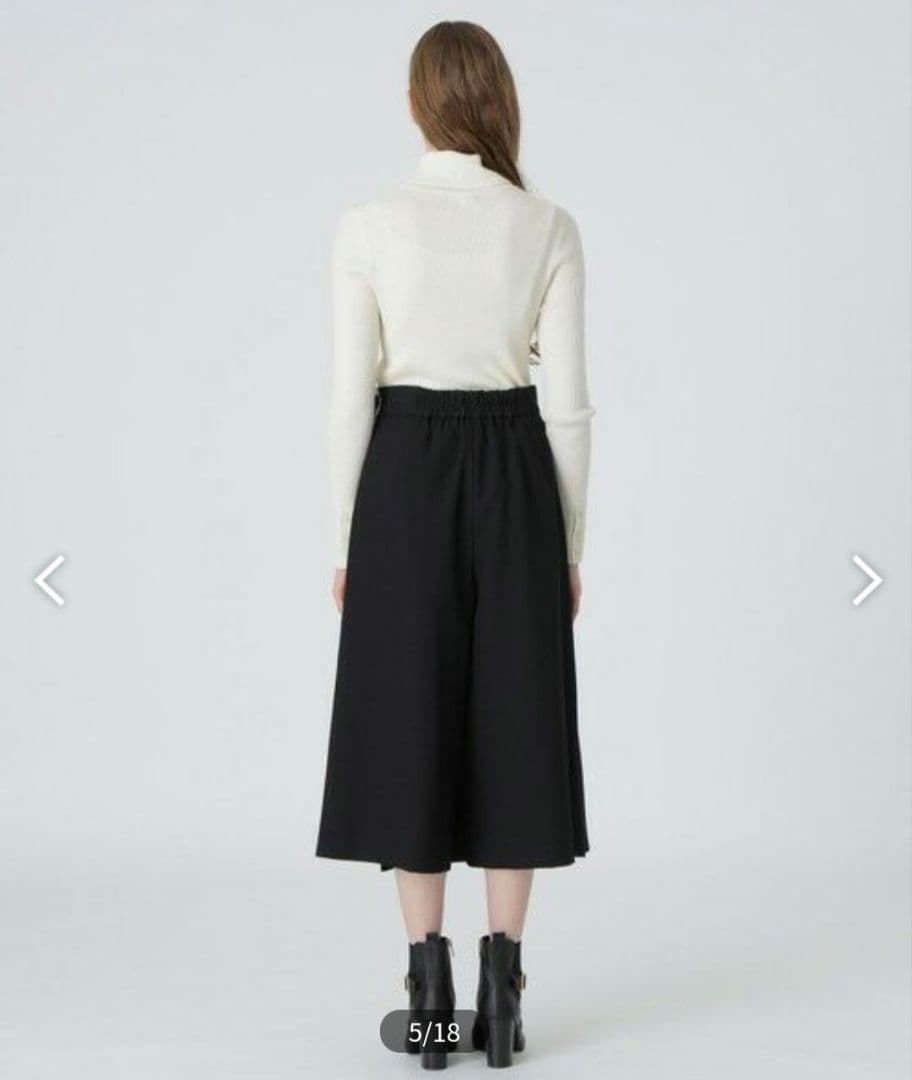 BLUE LABEL　CRESTBRLDGE ウールライクツイルガウチョパンツ