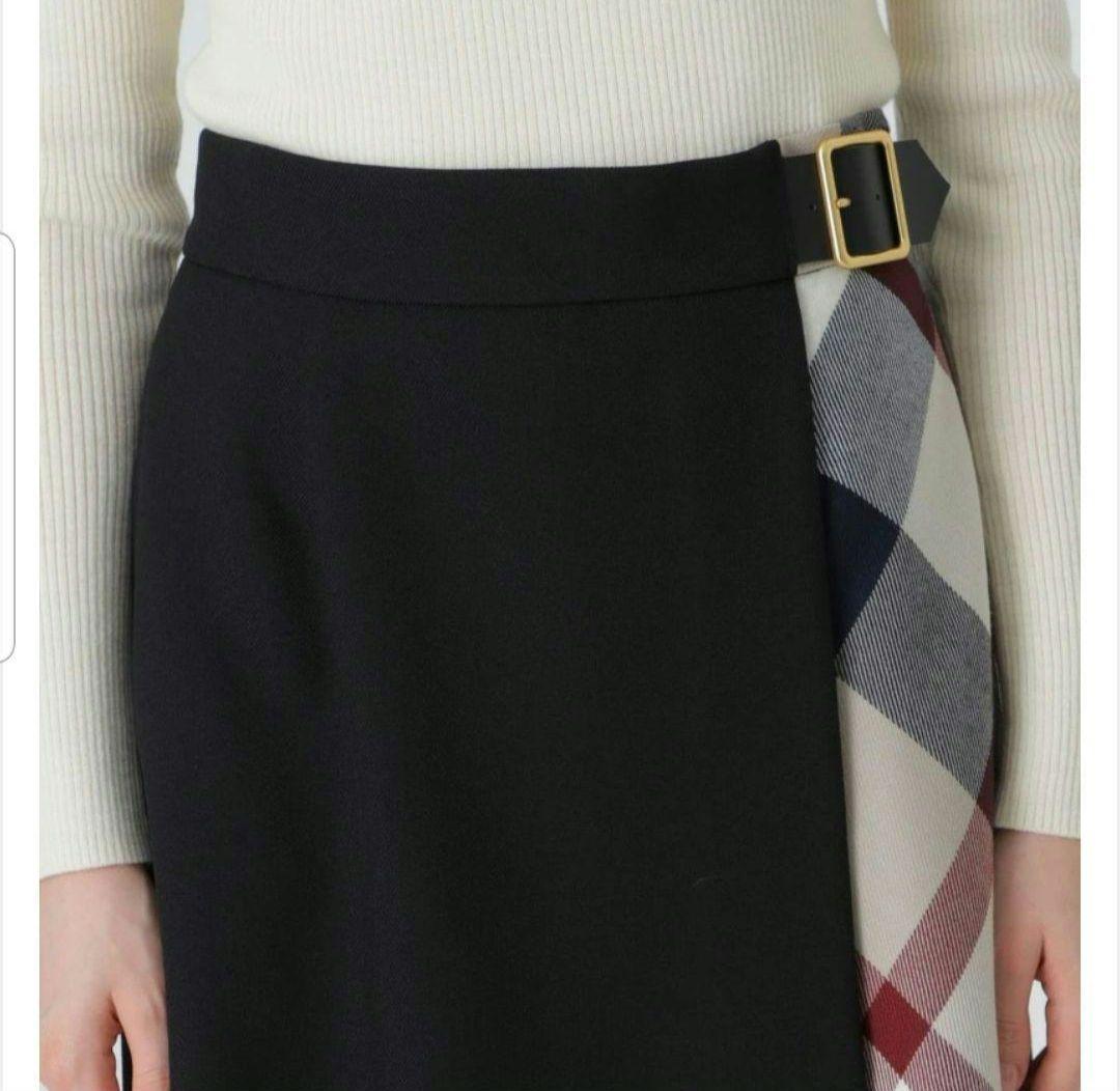 BLUE LABEL　CRESTBRLDGE ウールライクツイルガウチョパンツ