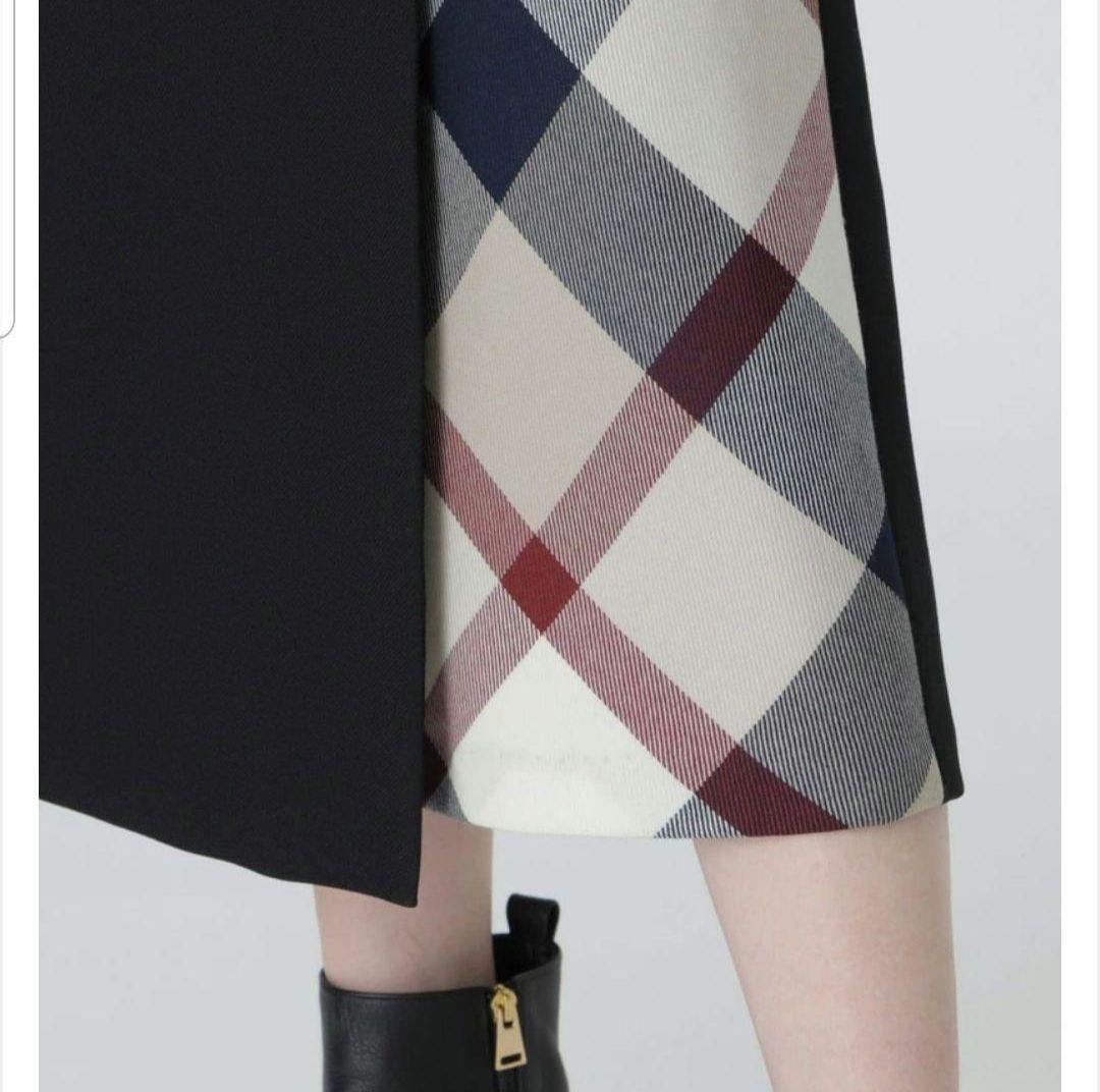 BLUE LABEL　CRESTBRLDGE ウールライクツイルガウチョパンツ