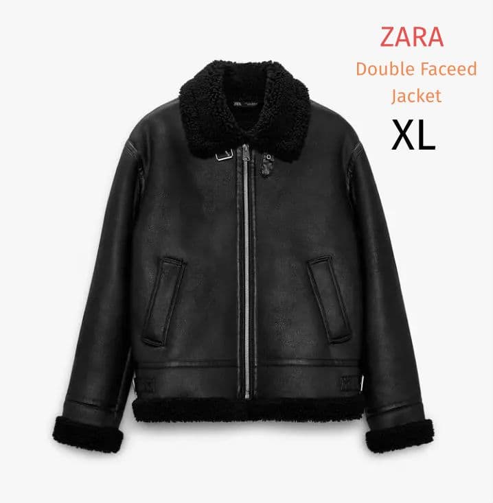 【新品!!】ZARA DoubleFace Jacket 黒 XL