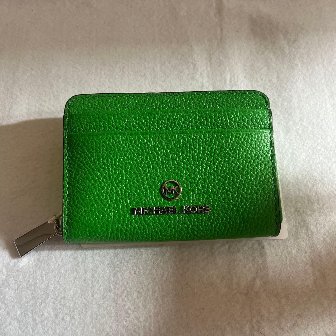 【新品】MICHAEL KORS グリーン ミニウォレット
