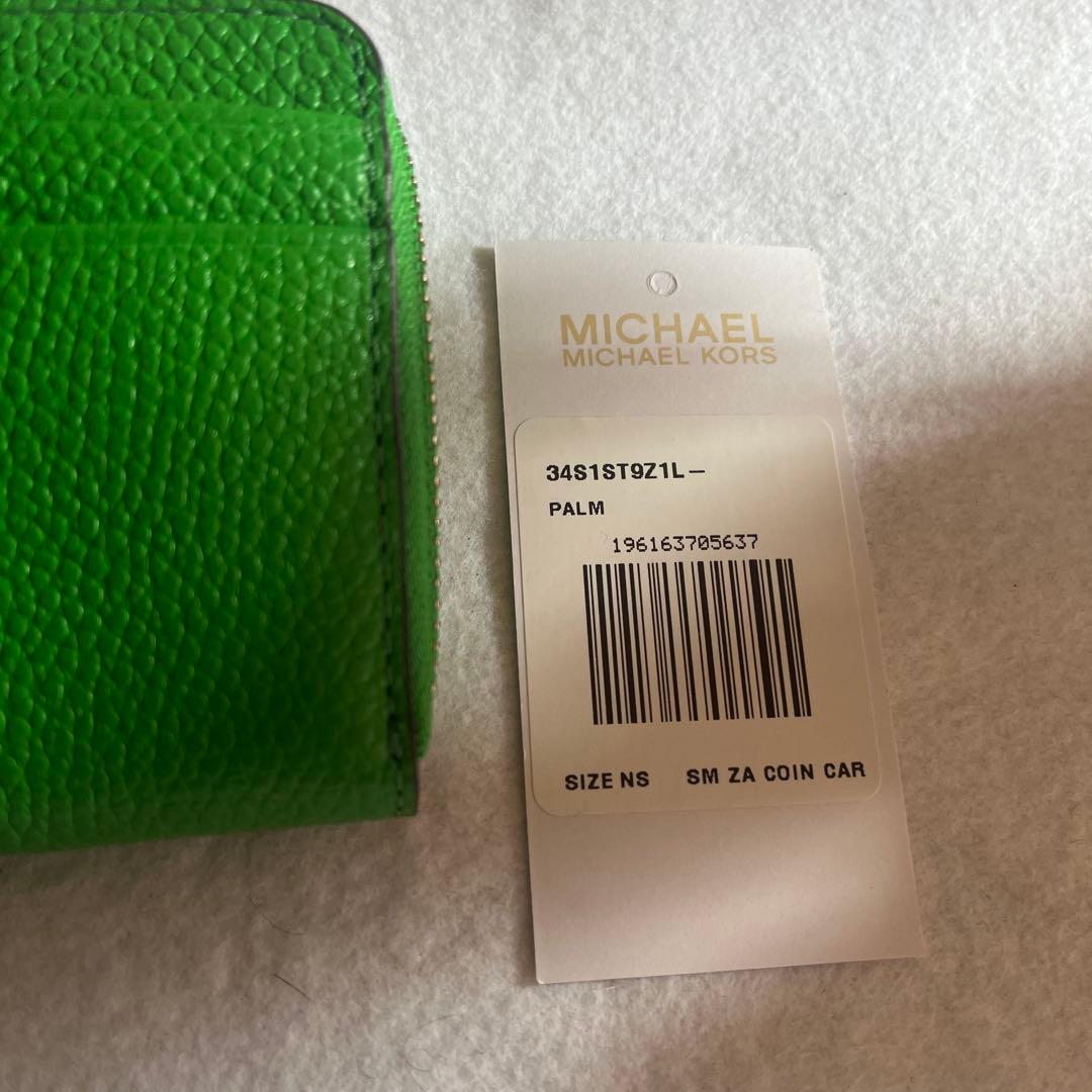 【新品】MICHAEL KORS グリーン ミニウォレット