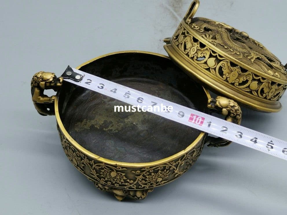 銅製 童子元宝炉 龍鳳香炉 室内薫香炉 香道具 茶道具 工芸品 置物