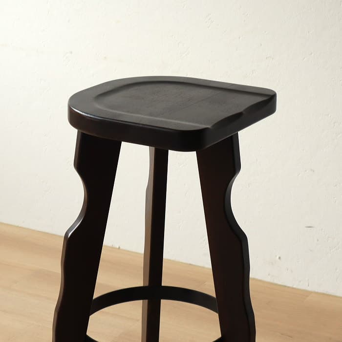 アンティーク カリモク カウンターイス 木製 ブナ材 レトロ