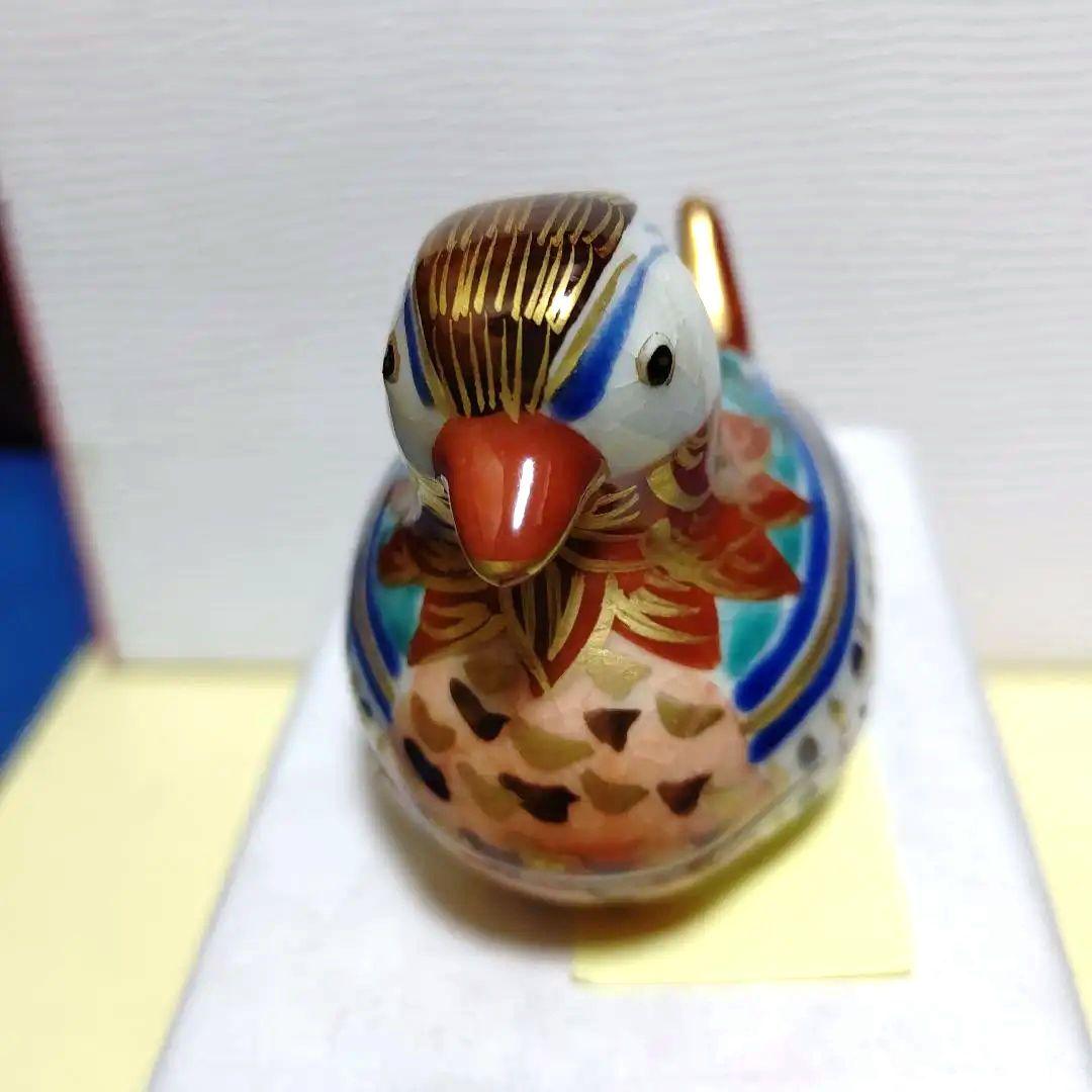 香合、仁清写、鴛鴦、御室窯。