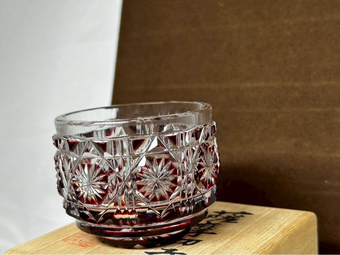 薩摩切子 グラス 美しいカット模様