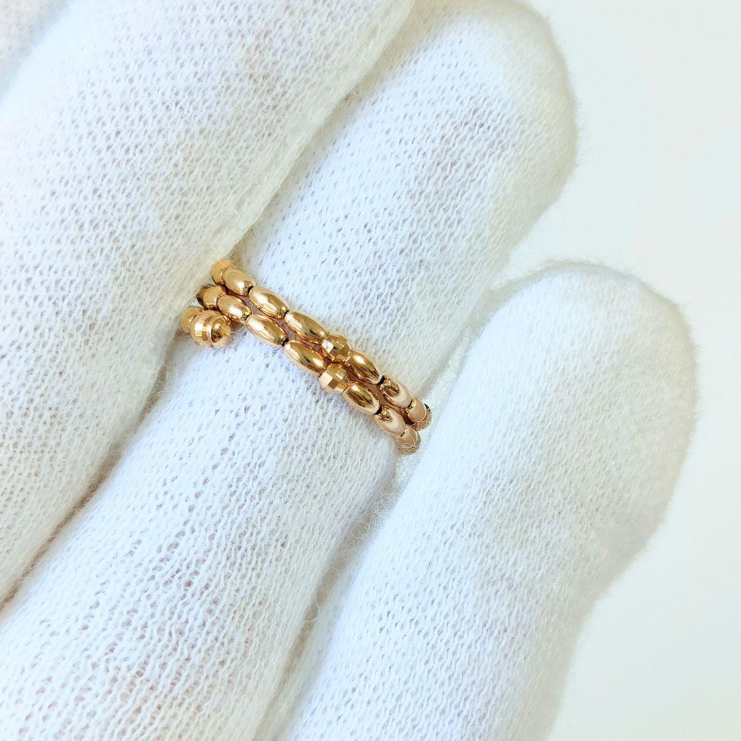 希少　K18 アコヤパールリング　天然真珠　レディースリング　指輪 ゴールド