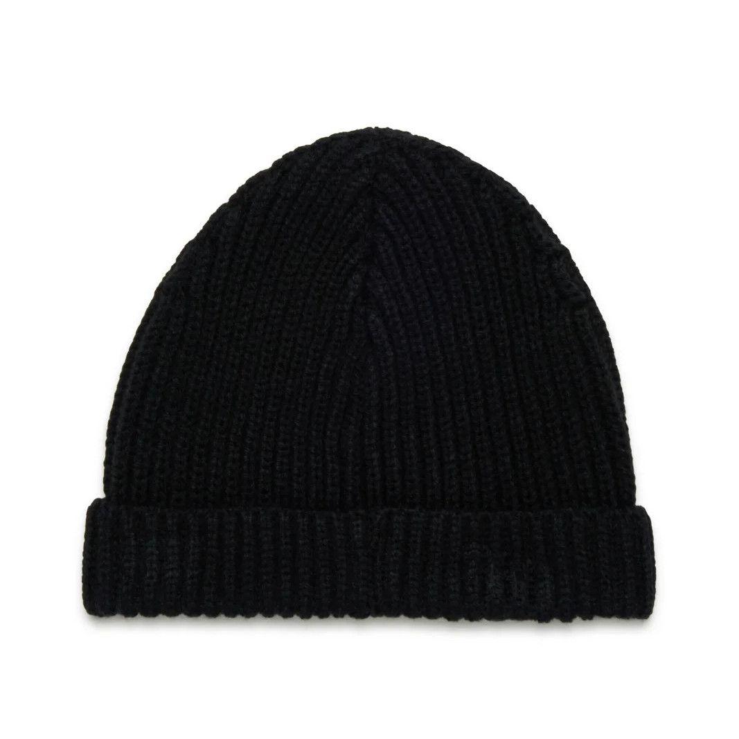 大人もOK! Marni マルニ .刺繍ロゴ リブ ニット帽 ニットキャップ