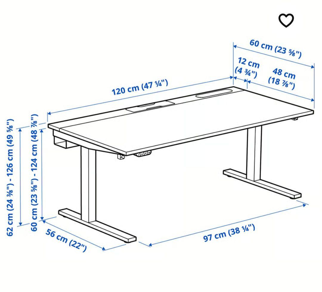 【専用商品①】IKEA ミッツォーン 昇降式デスク ホワイト オフィスデスク