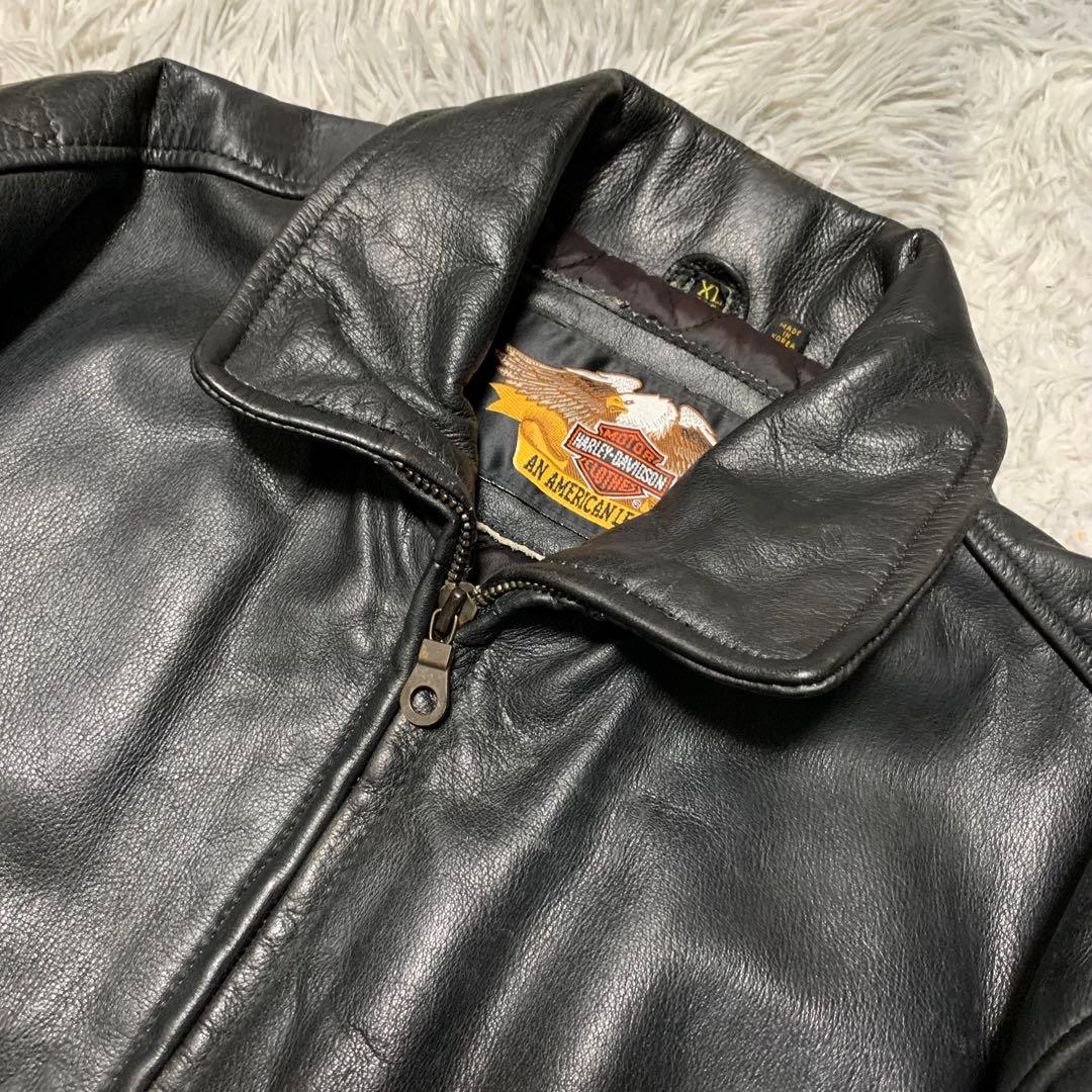 美品 HARLEY DAVIDSON シングルライダース レザージャケット