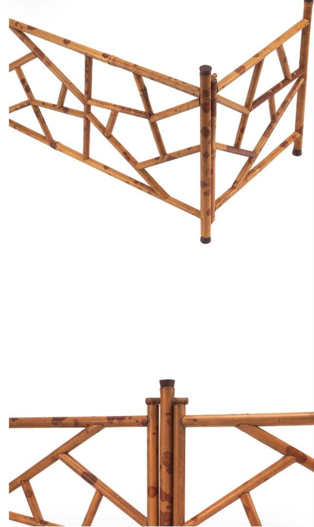 時代 斑紋竹 氷裂組 煎茶 炉屏 結界