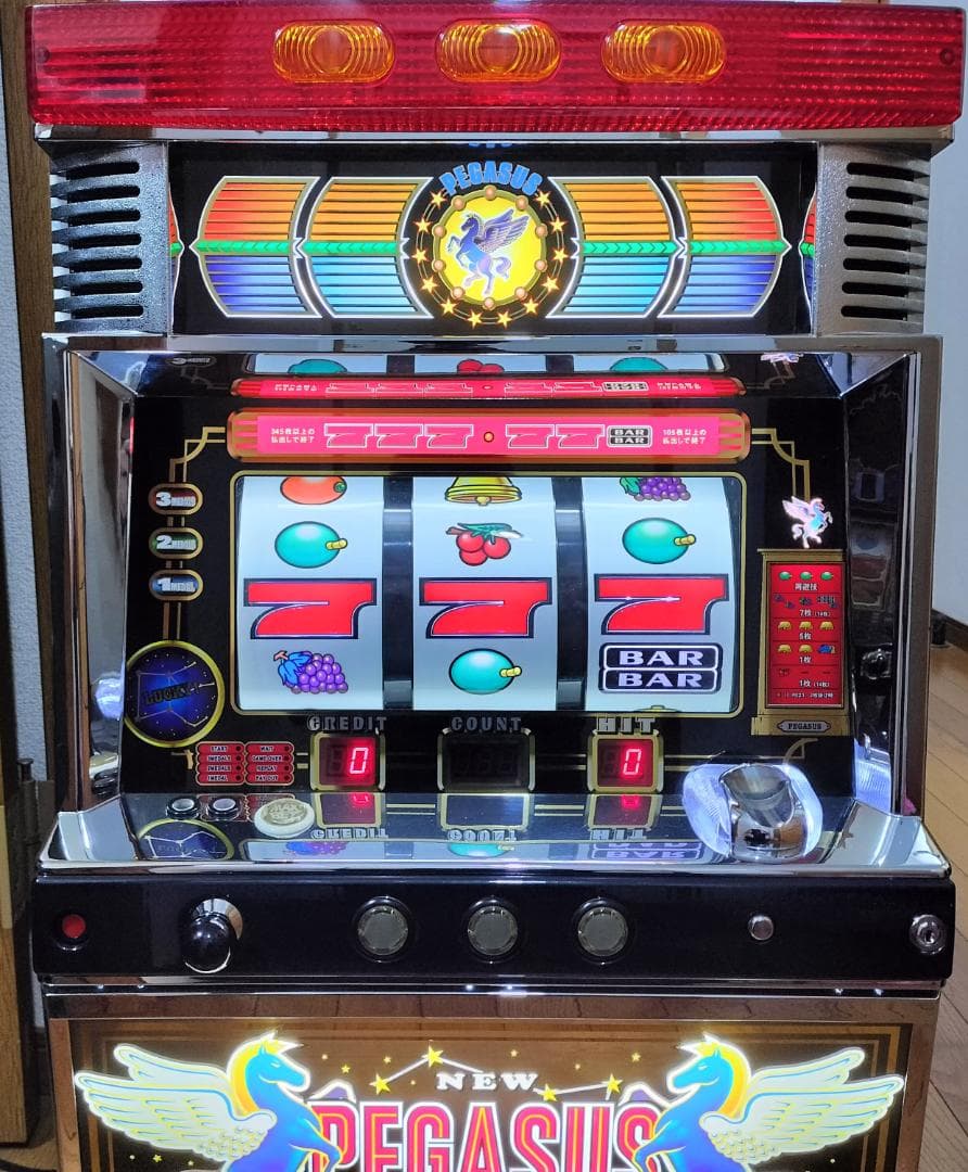 【パチスロ実機】エマ★ニューペガサスブラック【オートプレイ付不要機付】