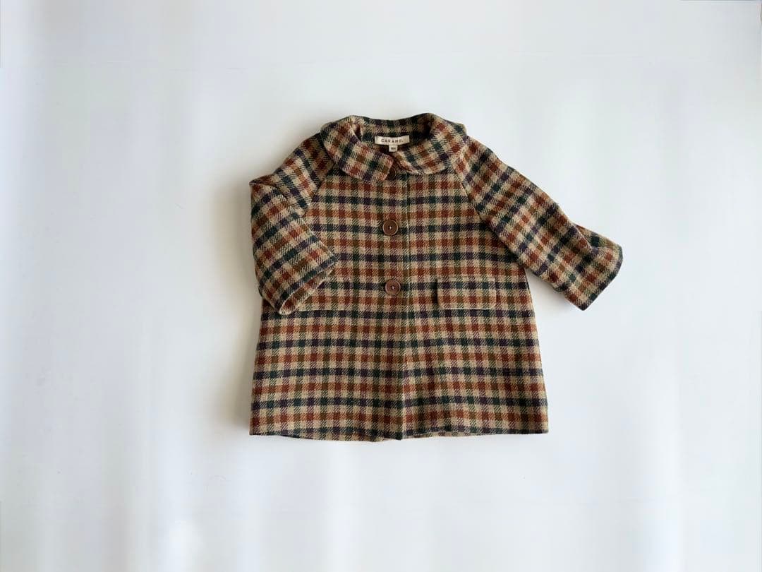 CARAMEL ♡ チェック柄ウールコート 18M