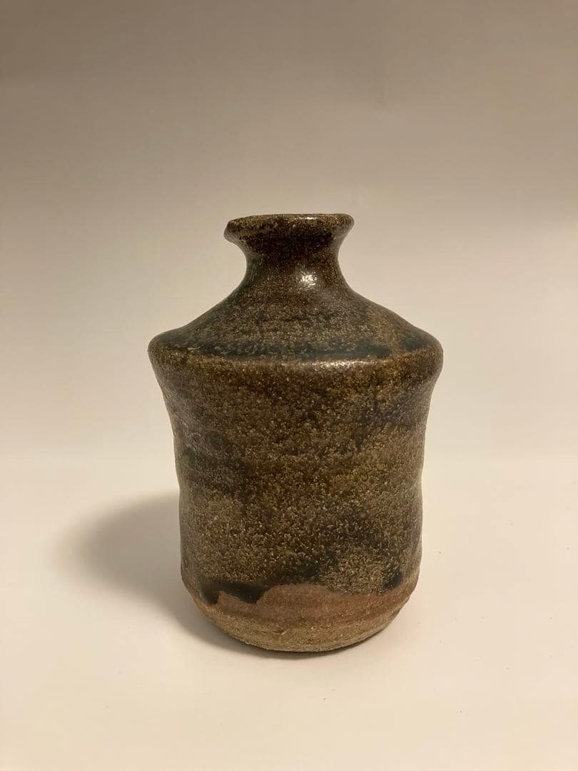 唐津　朝鮮唐津　時代　花入　徳利 一輪挿し　花生け 花瓶 骨董 黒唐津