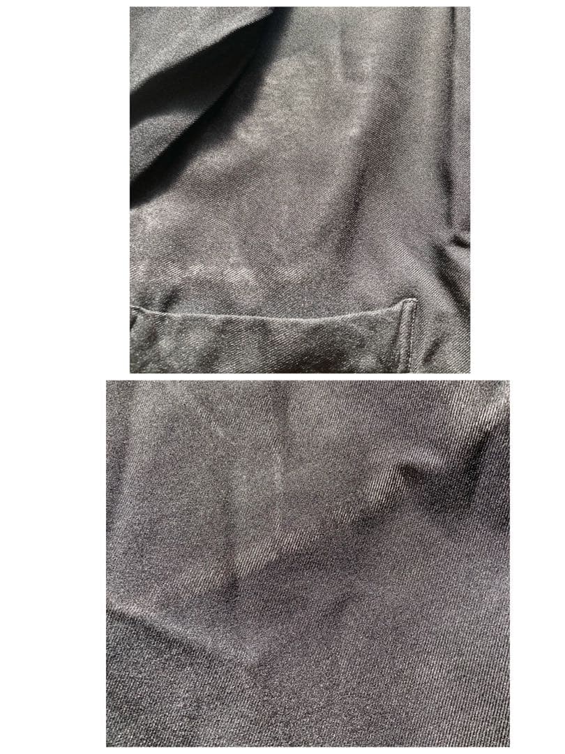 プリキンブラックコムデギャルソン　ポリ縮　ロング丈　チャイナジャケット　M