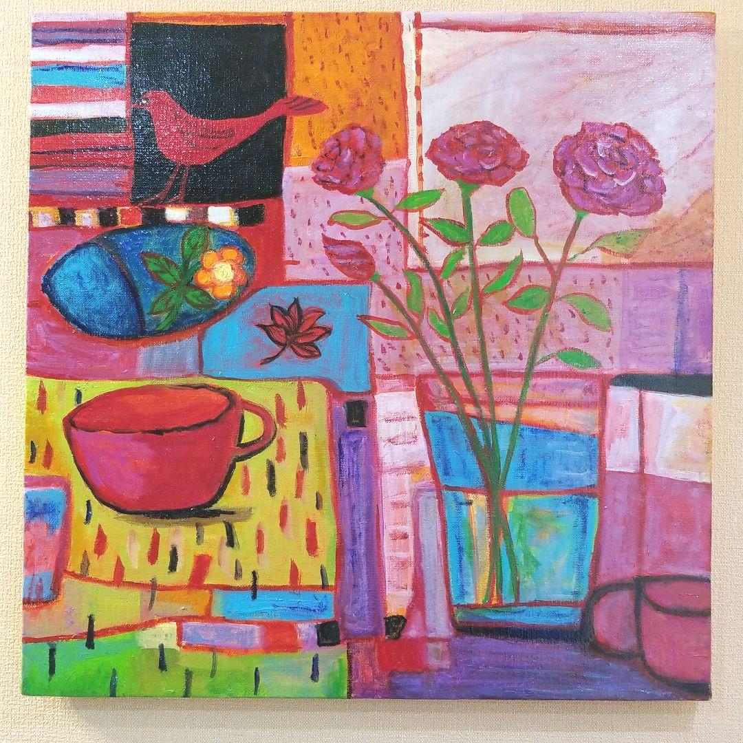 油絵　専用　にぎやかなテーブル