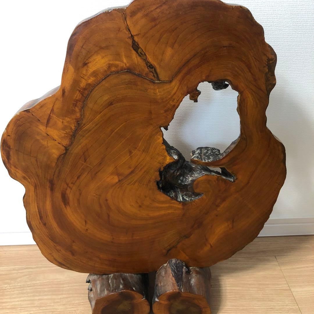 衝立　自然木一枚板の衝立　置物　骨董品