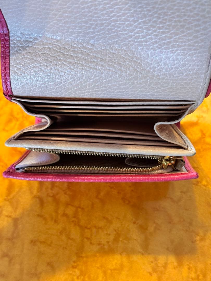 mill様GUCCI 二つ折り　財布　ピンク　GGマーク　マーモント　コンパクト